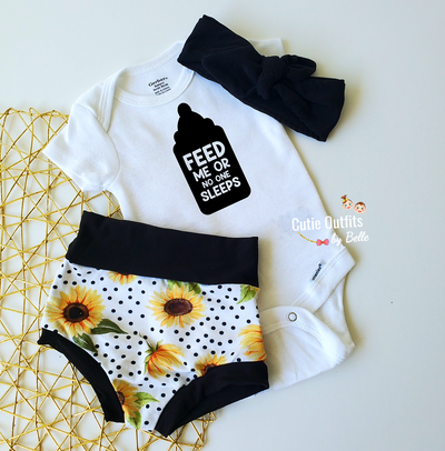 Feed me or no one sleeps newborn outfit