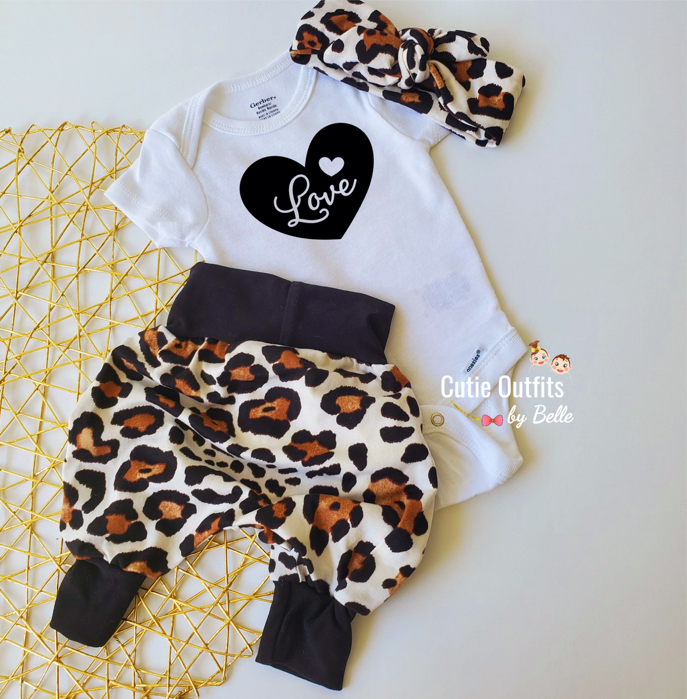 Leopard baby coming home outfit