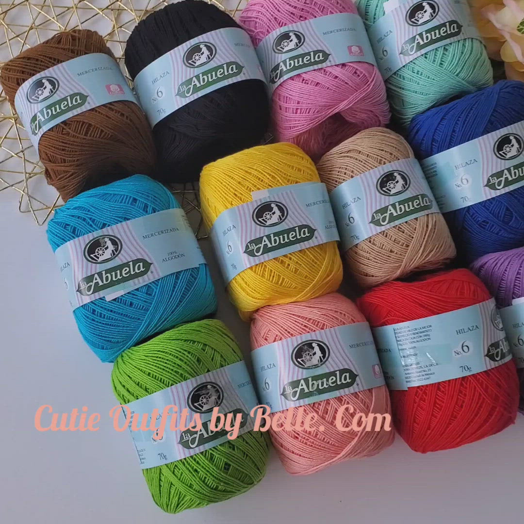 Cotton Thread, Cotton Abuela Thread, 100% Cotton Thread, Knitting Thread