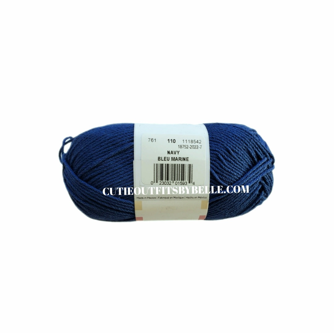 Navy Lion Brand 24/7 Cotton Yarn