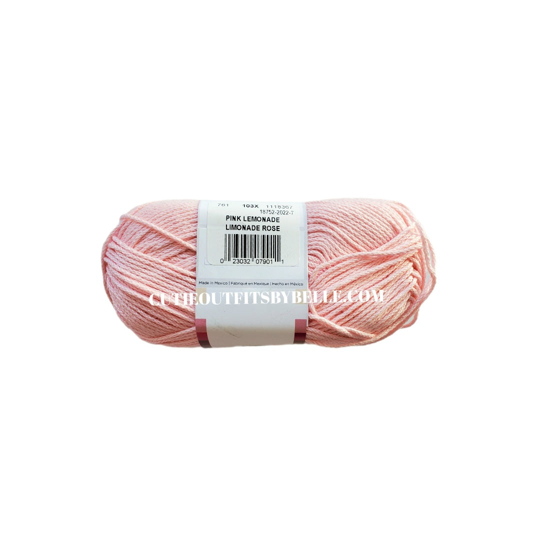 Pink Lemonade Lion Brand 24/7 Cotton Yarn