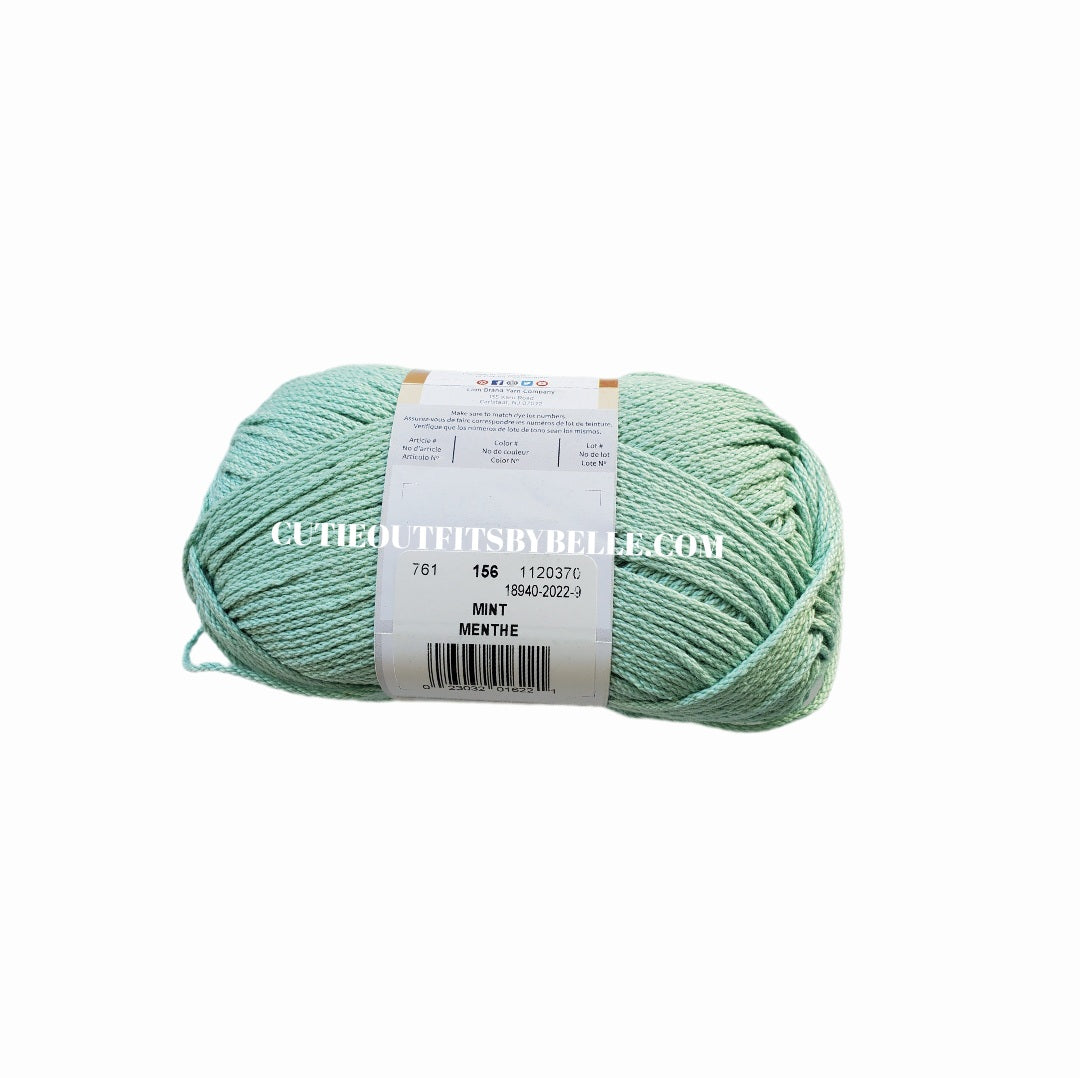 Mint Lion Brand 24/7 Cotton Yarn