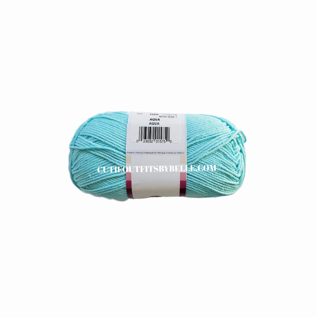 Aqua Lion Brand 24/7 Cotton Yarn