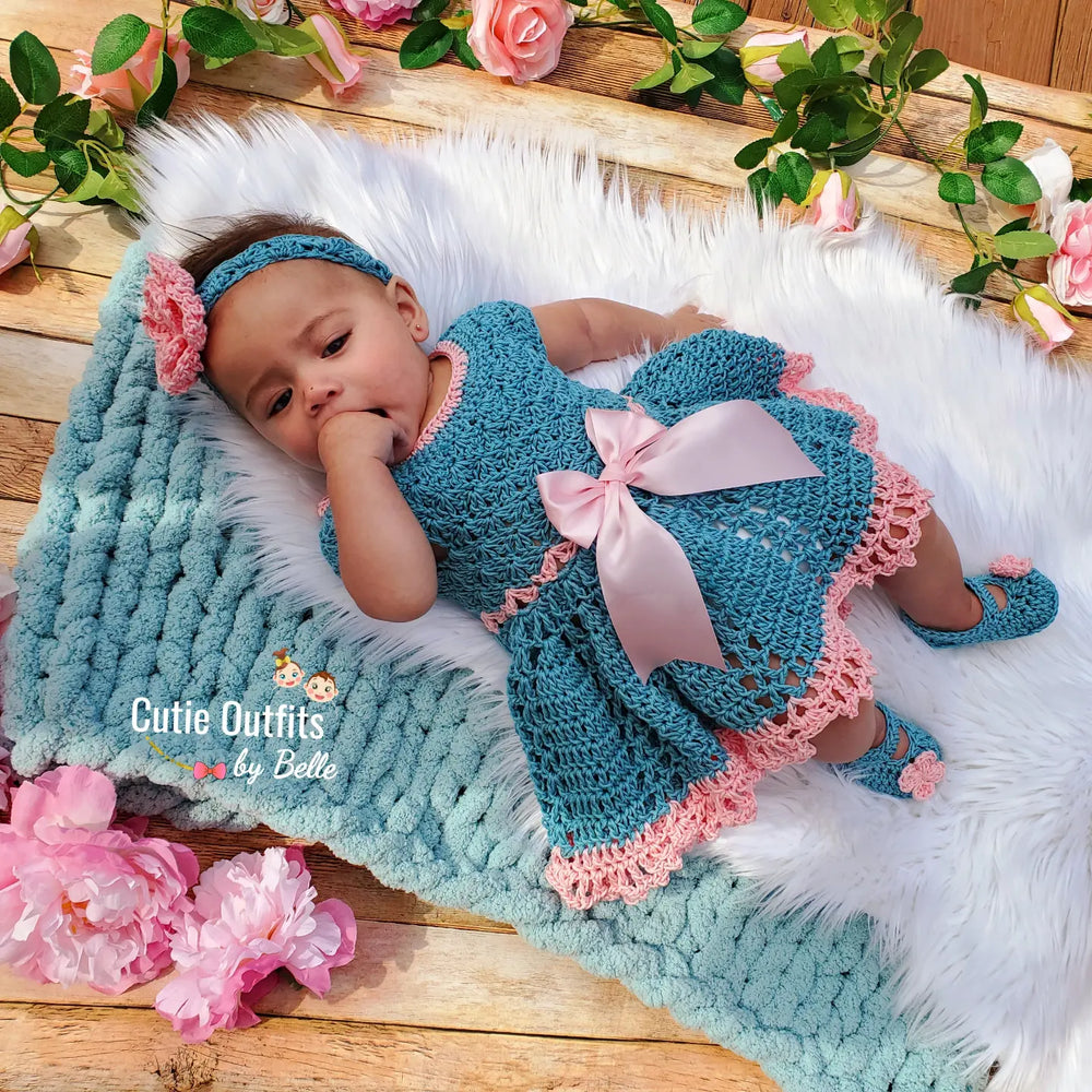 Pink cotton baby dress