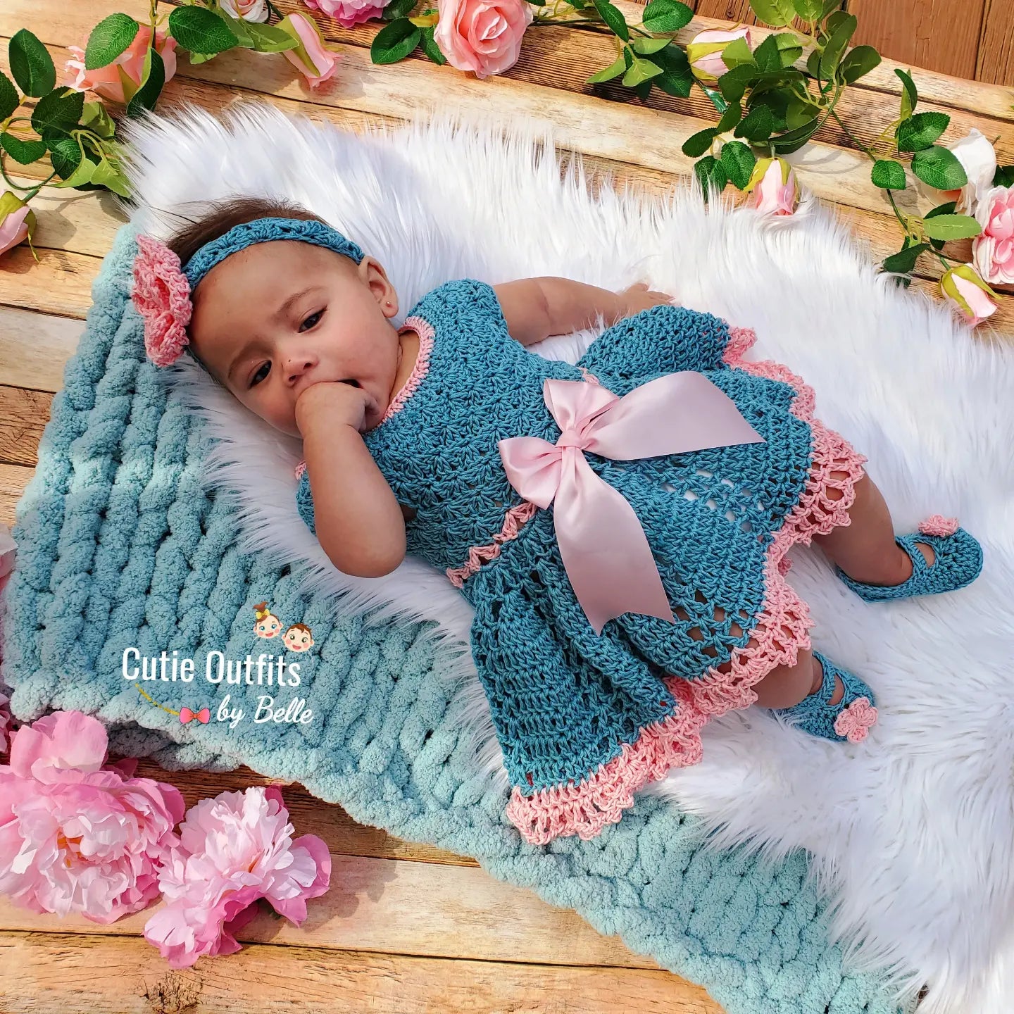 Pink cotton baby dress