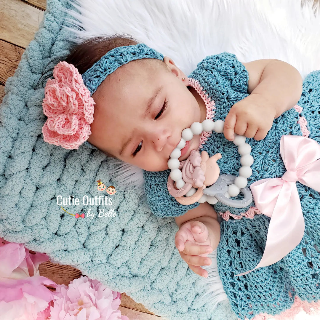 Mint baby girl dress
