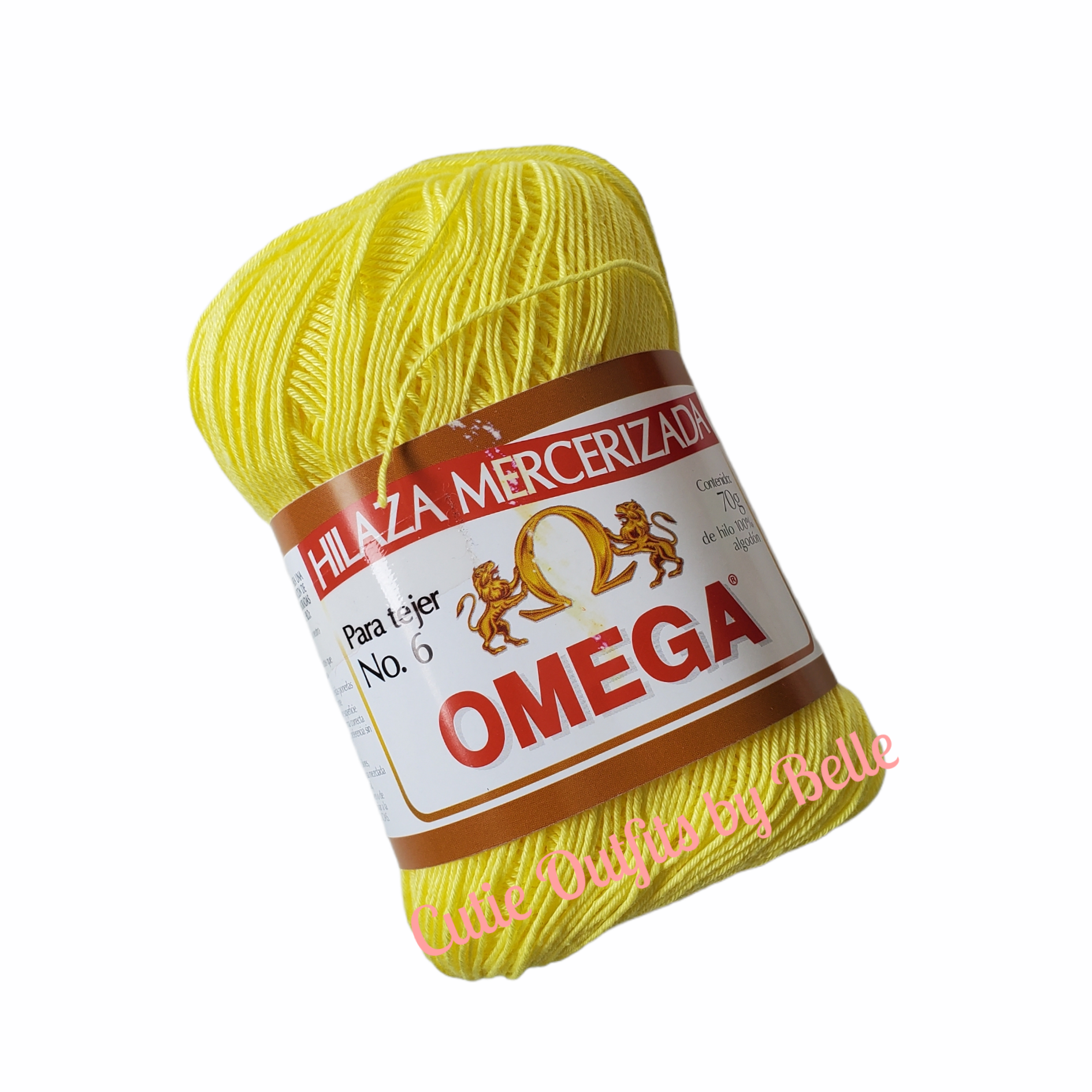 Omega Cotton Thread, Cotton Omega #6 Thread, 100% Mercerized, Knitting Thread