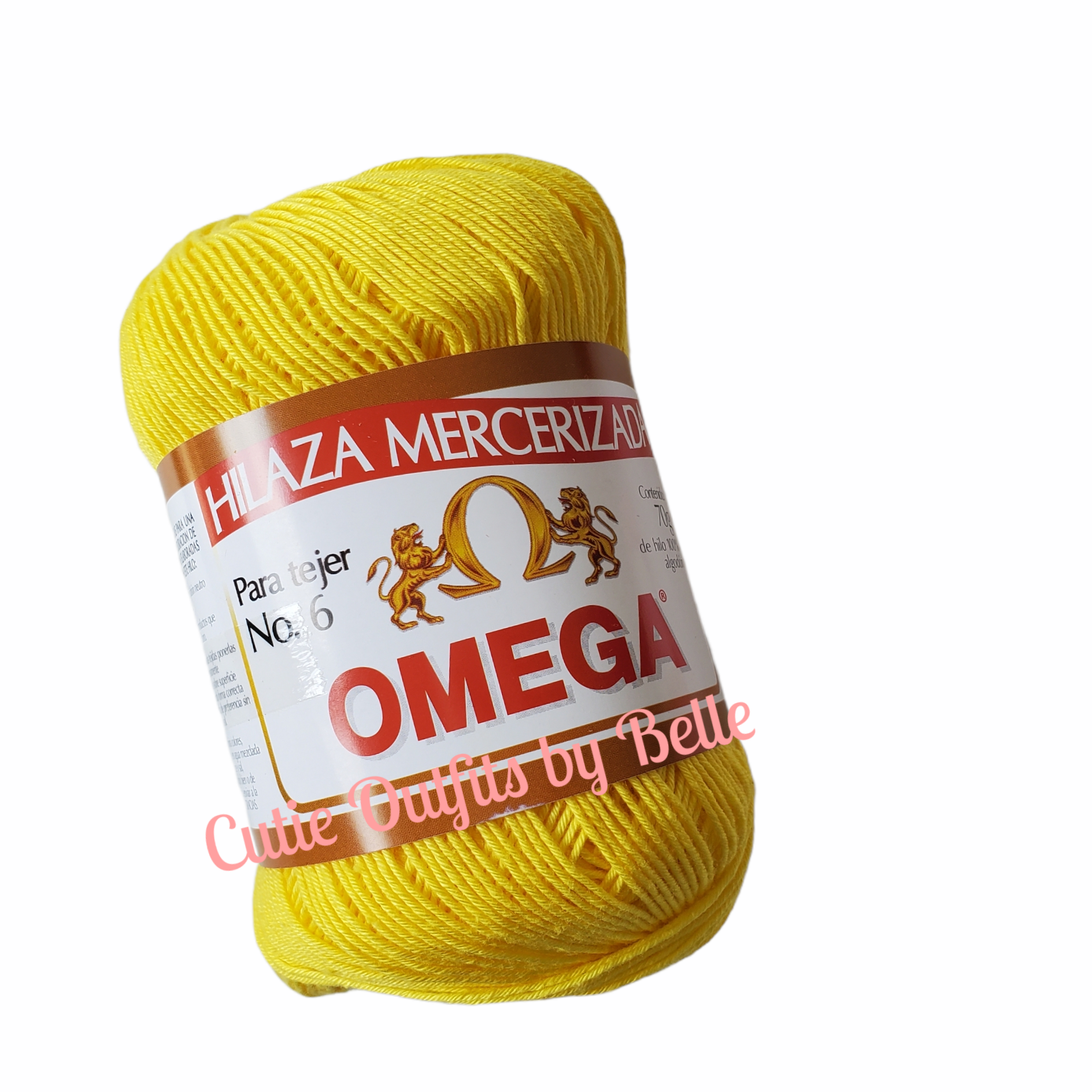 Omega Cotton Thread, Cotton Omega #6 Thread, 100% Mercerized, Knitting Thread