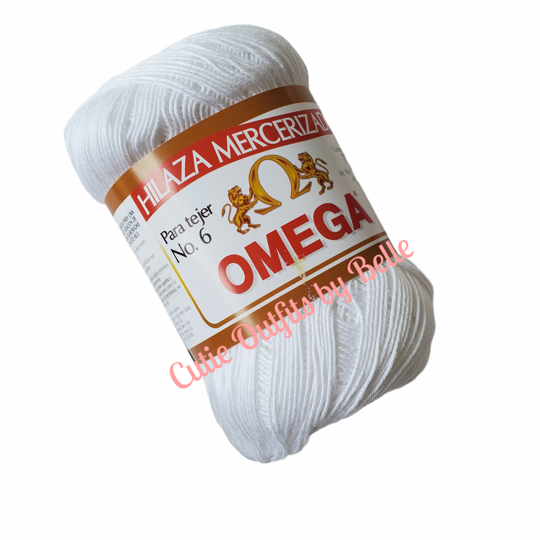 Omega Cotton Thread, Cotton Omega #6 Thread, 100% Mercerized, Knitting Thread