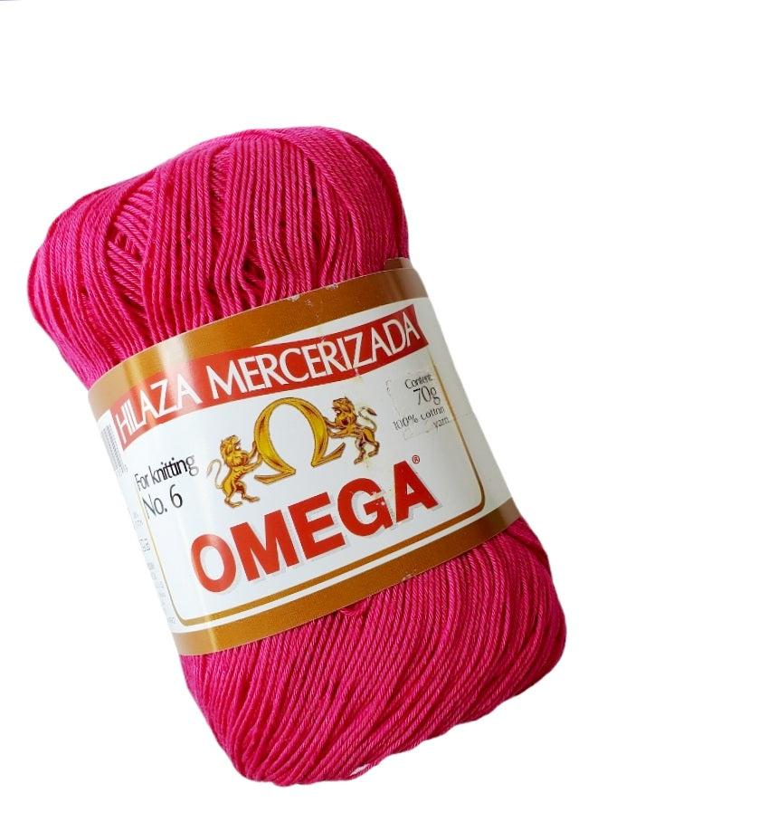 Omega Cotton Thread, Cotton Omega #6 Thread, 100% Mercerized, Knitting Thread
