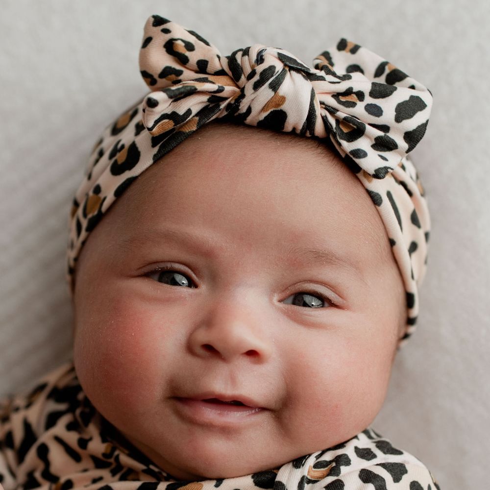 Leopard baby headband