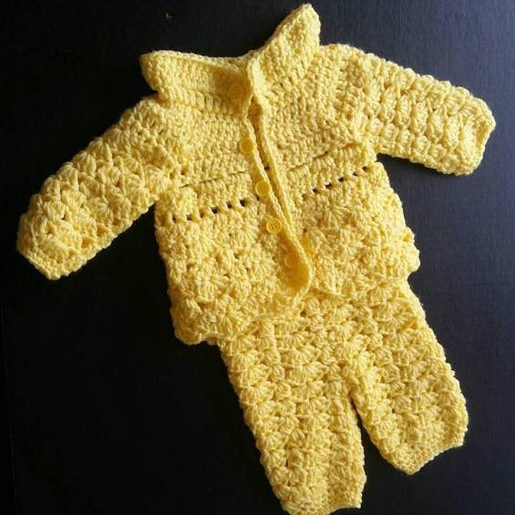 Baby Boy Girl Outfit, Newborn Coming Home Outfit, Crochet Baby Set, Handmade
