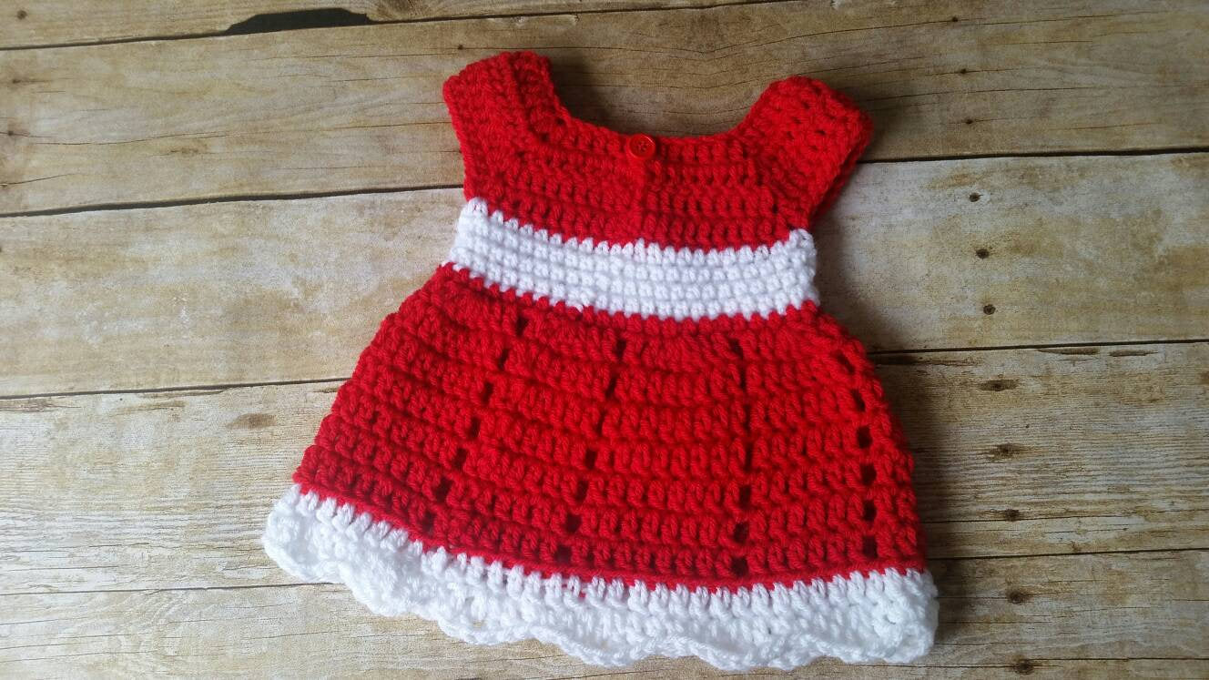 Red Baby Dress, Take Home Baby Outfit, Coming Home Dress, Infant Outfits, Crochet Newborn Outfit