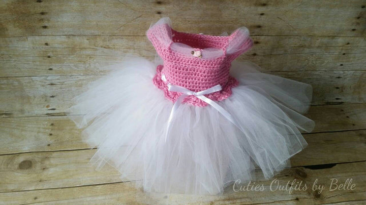 Tutu Baby Dress, Newborn Baby Outfit, Crochet Baby Outfit, Baby Flower Girl Princess Dress, Baby Birthday Dress, Birthday Tutu Dress, Gift