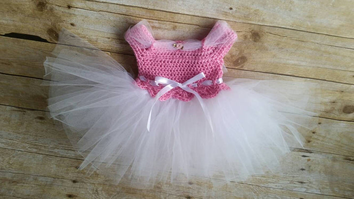 Tutu Baby Dress, Newborn Baby Outfit, Crochet Baby Outfit, Baby Flower Girl Princess Dress, Baby Birthday Dress, Birthday Tutu Dress, Gift