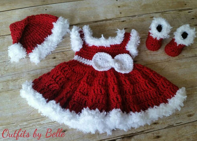 crochet christmas photo prop outfit