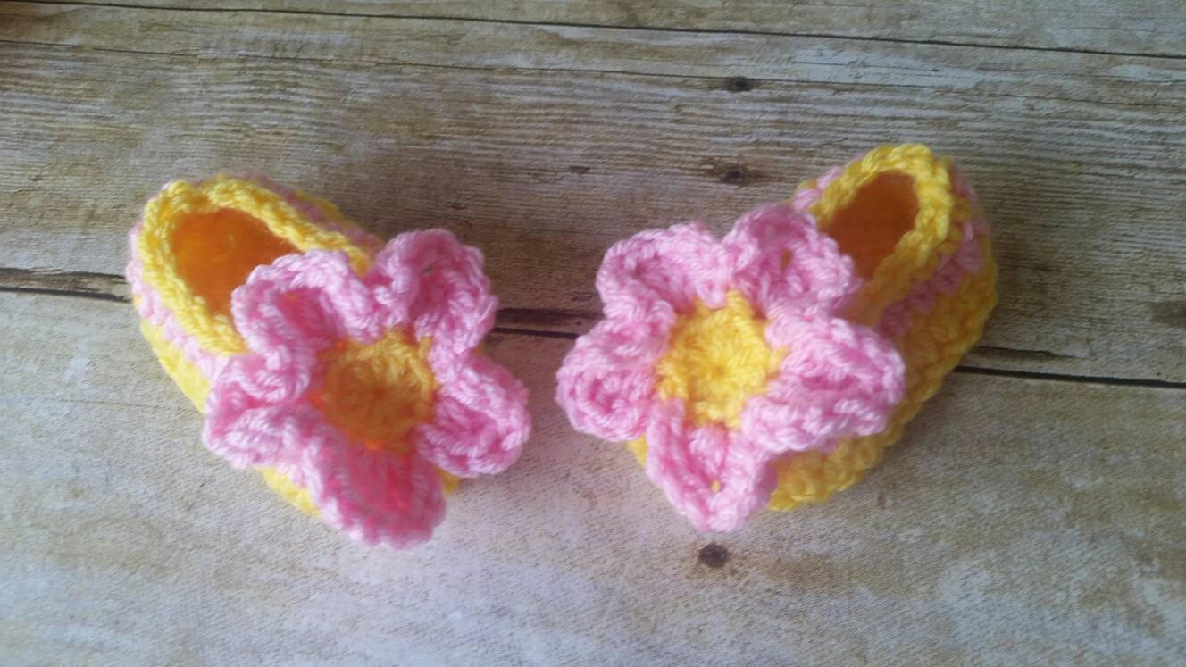 Crochet Baby Dress, Yellow Pink Baby Outfit, Handmade Baby Headband, Newborn Baby Outfit, Baby Shower Gift, Infant Girl Dress, Baby Gift New