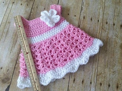 Crochet Baby Dress Pattern, Almost Free Crochet Pattern, 0-3 Months Baby Dress Pattern
