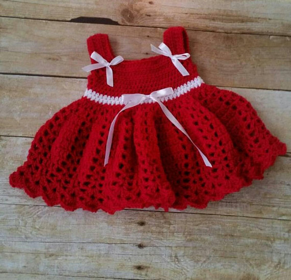 Yellow Crochet Baby Dress Pattern, Almost  Free Crochet Pattern, Newborn Baby Dress Pattern