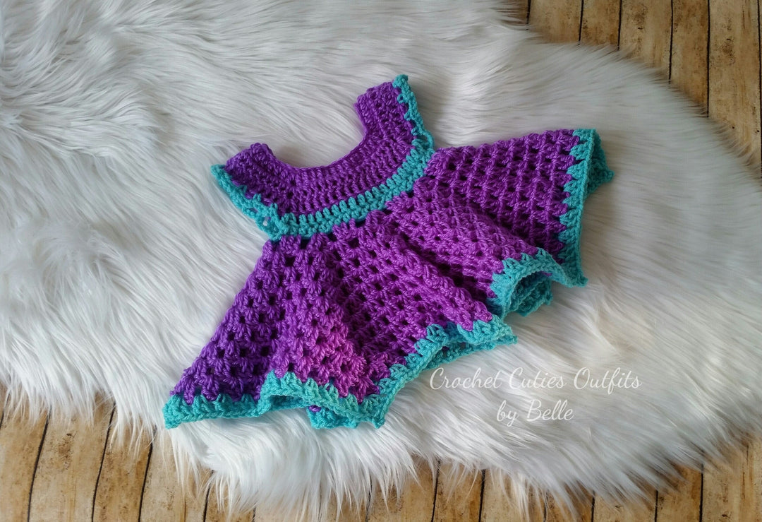 Crochet Baby Dress Pattern, Almost Free Crochet Pattern, 0-3 Months Baby Dress Pattern