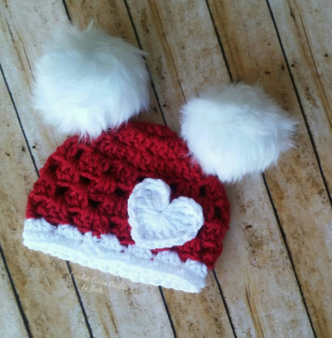 Baby Santa Hat, Christmas Hat, Crochet Baby Hat, Newborn Photo Prop, Baby Boy Santaong Tail Hat, Santa Photo Prop New