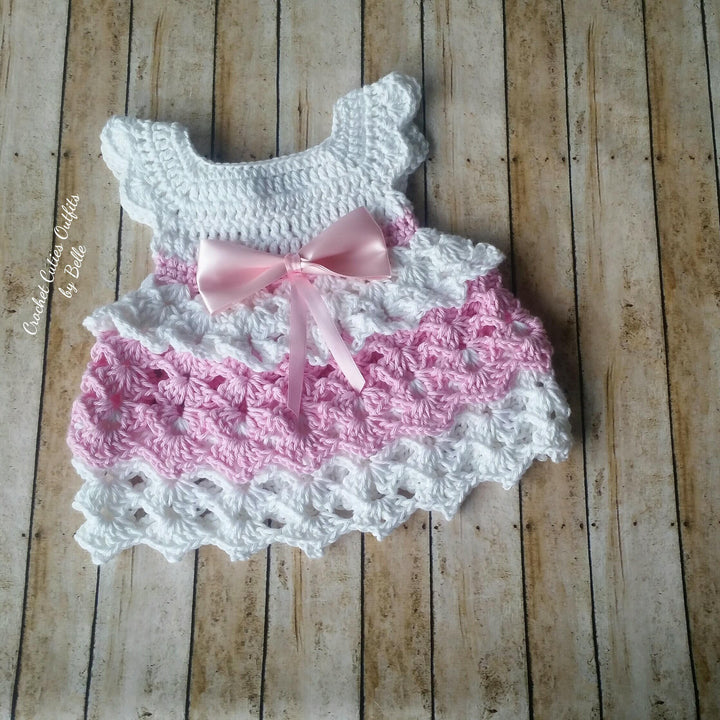 Crochet Baby Dress Pattern, Almost Free Crochet Pattern, 0-3 Months Baby Dress Pattern