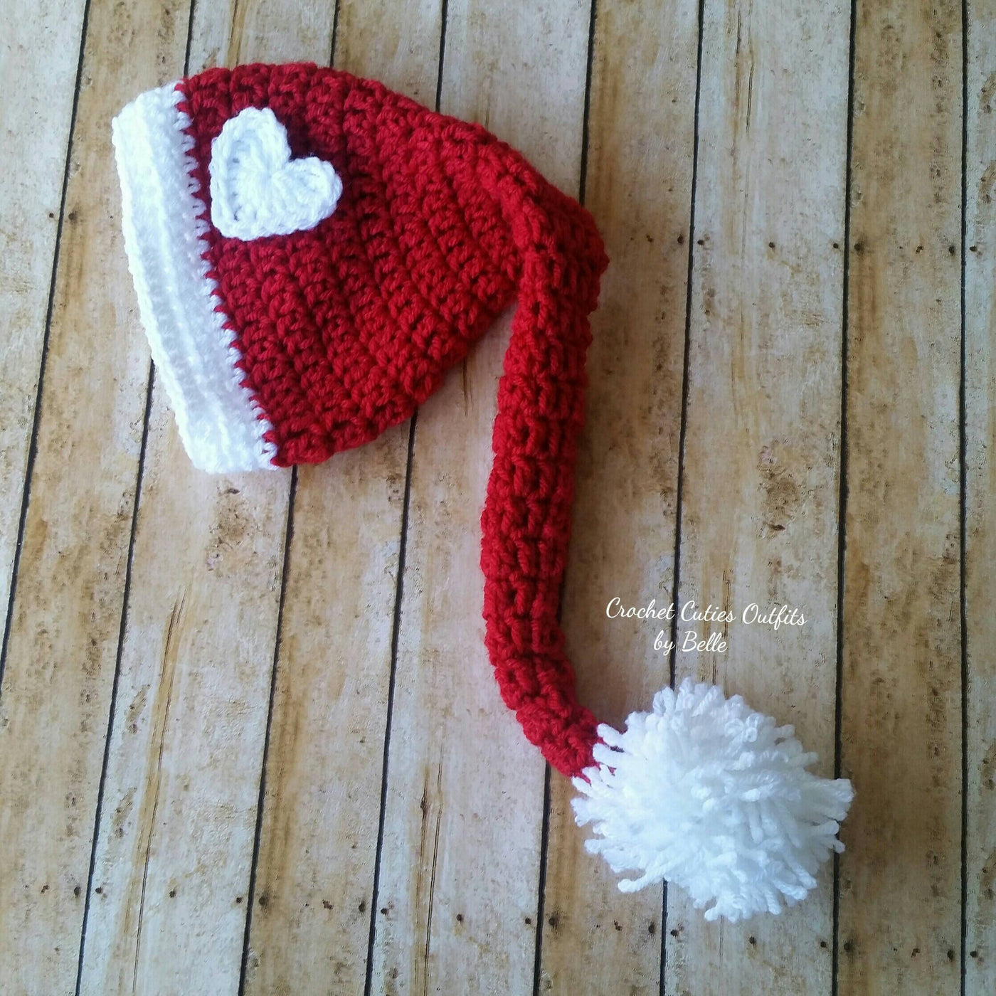 Baby Santa Hat, Christmas Hat, Crochet Baby Hat, Newborn Photo Prop, Baby Boy Santaong Tail Hat, Santa Photo Prop New