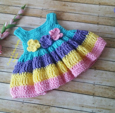 Easter Crochet Baby Dress, Infant Baby Set, Baby Girl Outfit, Newborn Baby Outfit