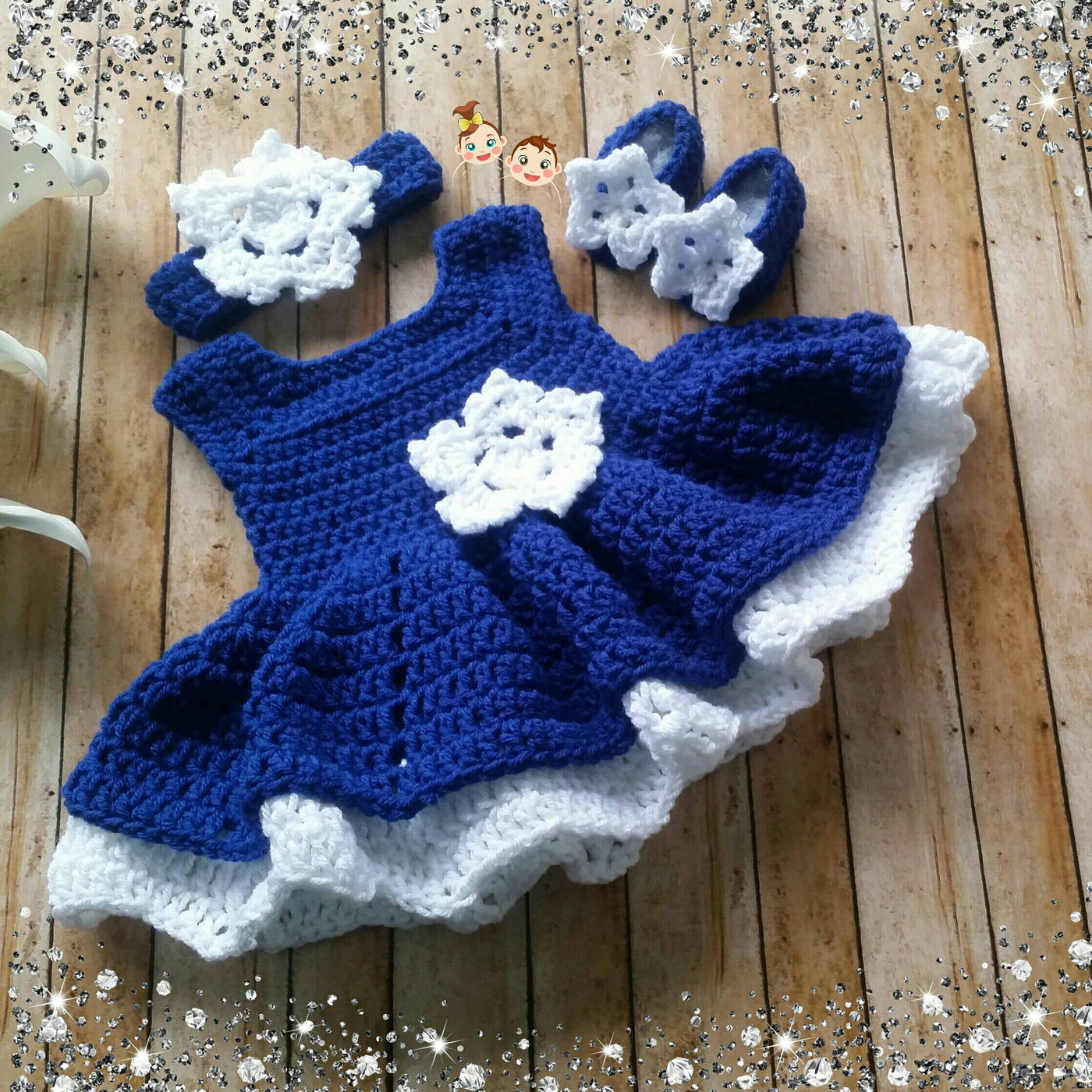 Crochet Baby Dress, Take Home Baby Outfit, Coming Home Dress, Infant Outfits Hanukkah Baby Dress
