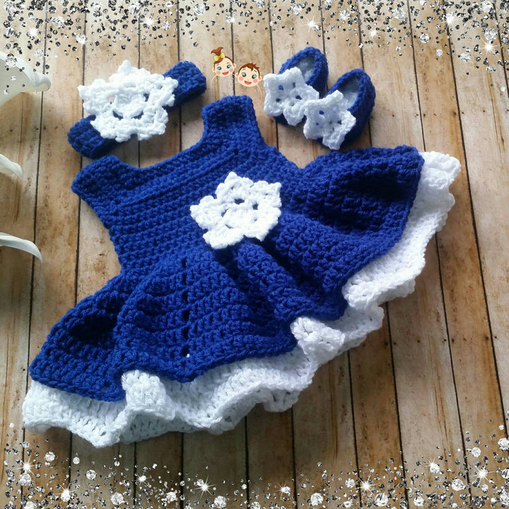 Crochet Baby Dress, Take Home Baby Outfit, Coming Home Dress, Infant Outfits Hanukkah Baby Dress