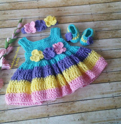 easter crochet baby dress