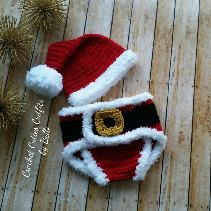 Christmas Baby Outfit, Crochet Baby Outfit, Newborn Santa Outfit