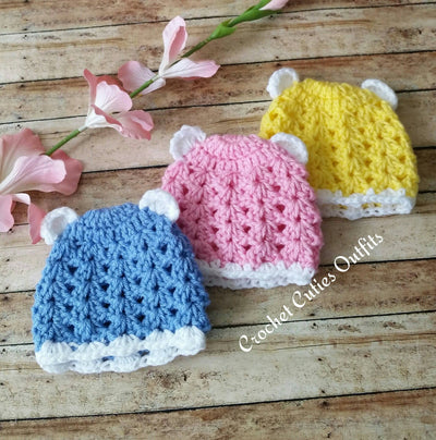 Baby Hat, Baby Girl Hat, Newborn Girl Hat, Crochet Baby Hat, Baby Photo Prop Hat