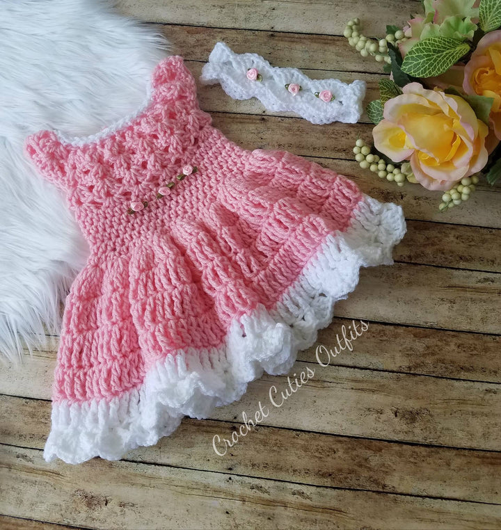 Crochet Baby Dress Pattern, Almost Free Crochet Pattern, 0-3 Months Baby Dress Pattern