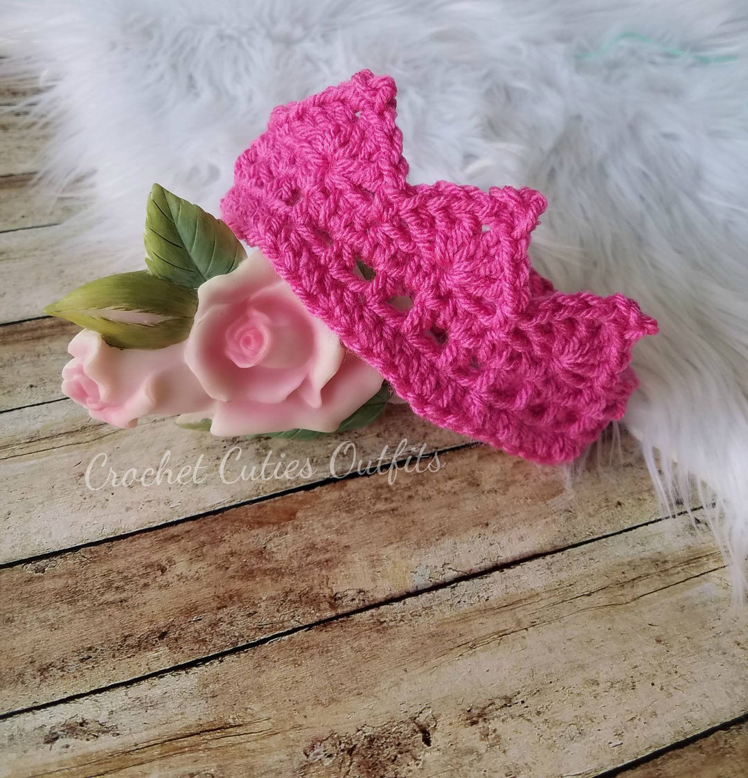 Pattern Baby Girl Crown, PDF Digital File, Princess Crown Newborn Photo Prop Tiara,