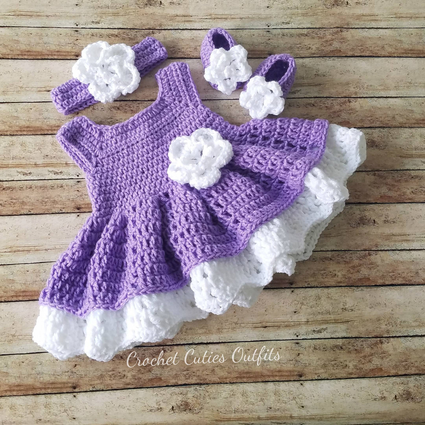 Lilac Crochet Baby Outfit, Take Home Baby Outfit, Coming Home Dress, Infant Outfits, Lilac