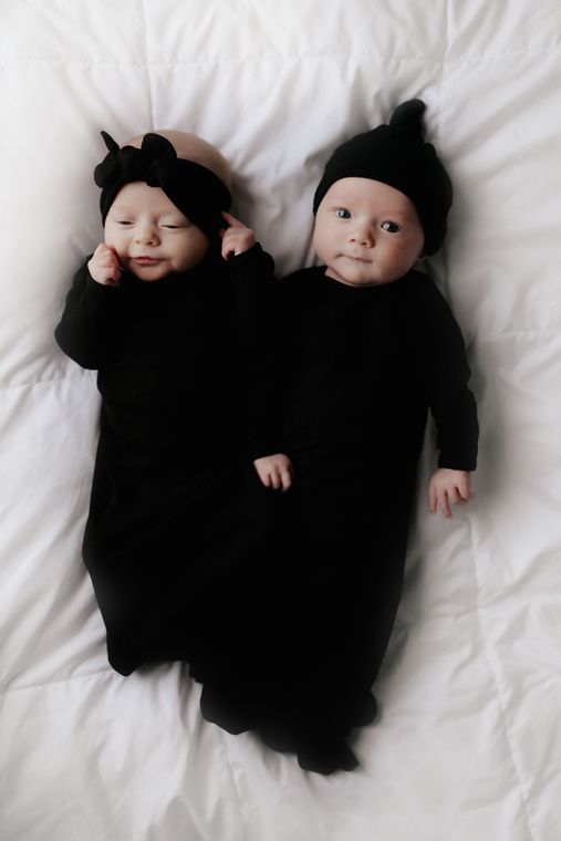Black baby girl and baby boy gown