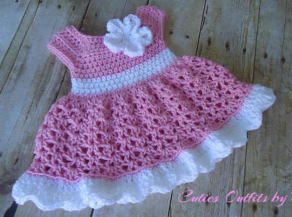 PATTERN Newborn Crochet Dress Pattern, Crochet Baby Girl Dress,