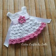 White Crochet Baby Dresses Pattern, PDF Baby Dress Pattern Only, Insta – Cutie Outfits by Belle