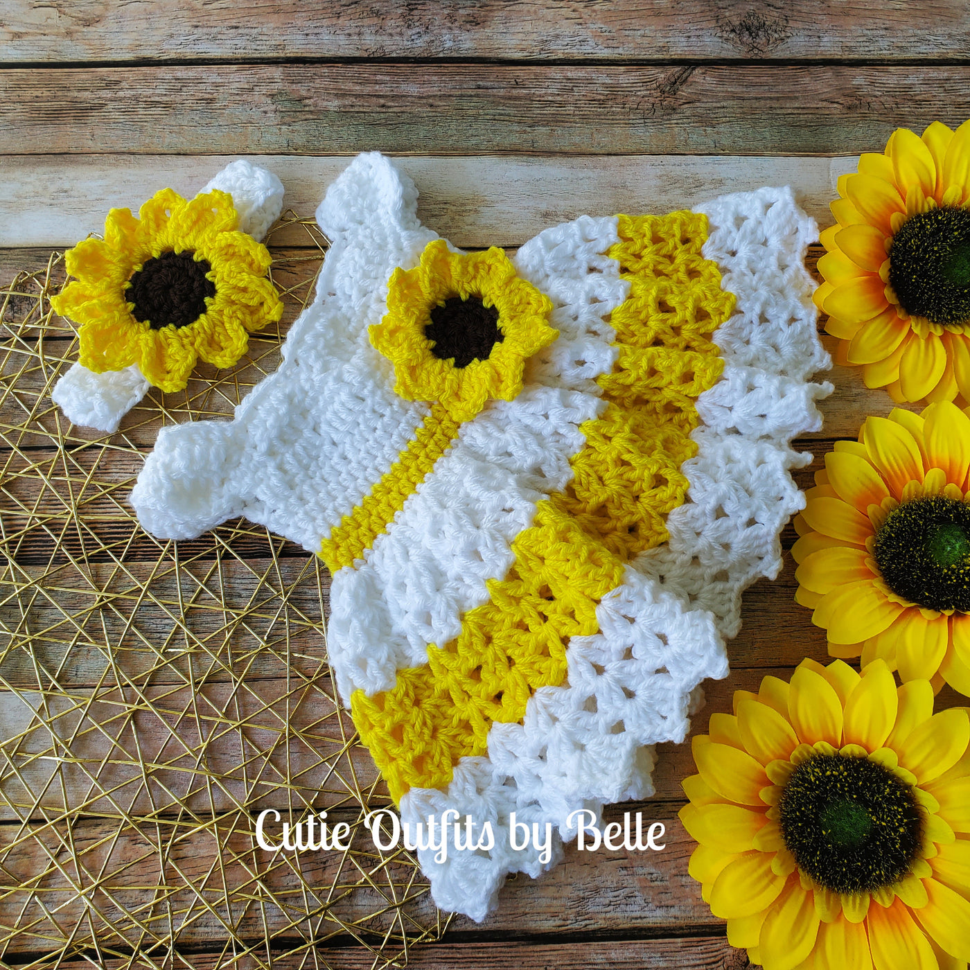 sunflower crochet dress pattern