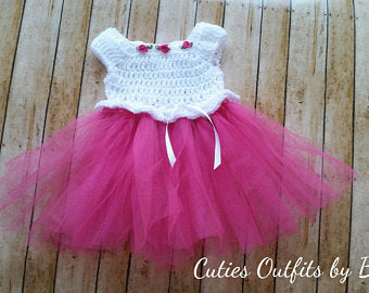 PATTERN Crochet Baby Dress Pattern, Newborn Crochet Baby Dress Pattern